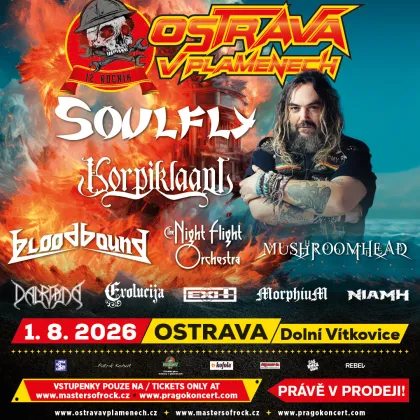 Ostrava v plamenech se blíží: Cavalera a spol. ovládou Dolní Vítkovice